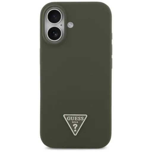 iPhone 17 Khaki Guess - Silicone Triangle Logo MagSafe (GUHMP17SSCTRLMA) tok - 2
