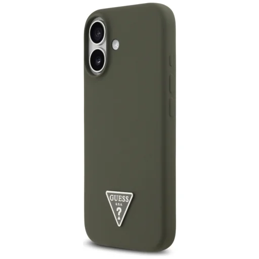 iPhone 17 Khaki Guess - Silicone Triangle Logo MagSafe (GUHMP17SSCTRLMA) tok - 3