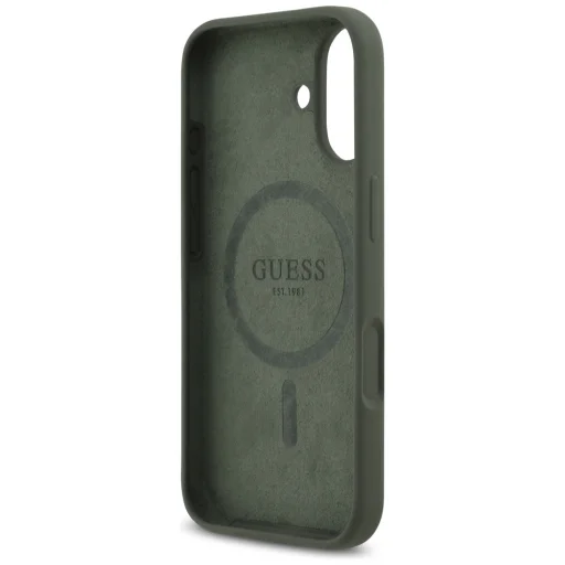 iPhone 17 Khaki Guess - Silicone Triangle Logo MagSafe (GUHMP17SSCTRLMA) tok - 5