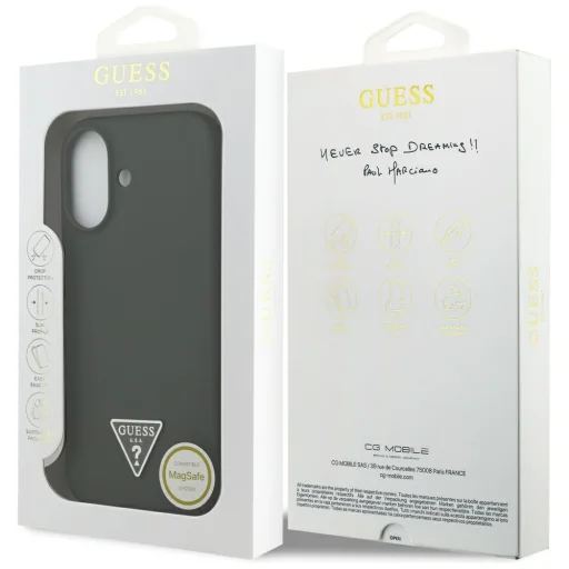 iPhone 17 Khaki Guess - Silicone Triangle Logo MagSafe (GUHMP17SSCTRLMA) tok - 7