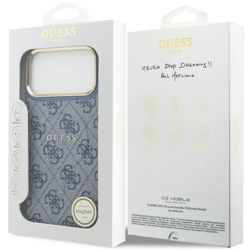 iPhone 17 Pro Guess Hardcase 4G Classic MagSafe (GUHMP17LP4MSEGCB) - Kék tok - 7