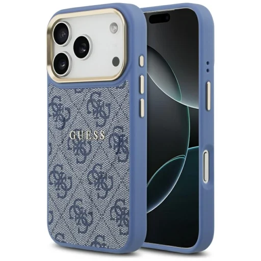 iPhone 17 Pro Guess Hardcase 4G Classic MagSafe (GUHMP17LP4MSEGCB) - Kék tok - 1