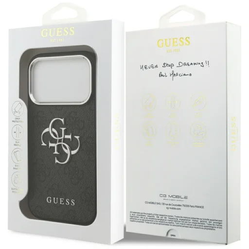 iPhone 17 Pro Fekete Guess Hardcase Big 4G Logo Classic Logo (GUHCP17LP4G4SMCK) tok - 8