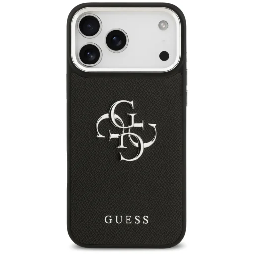 iPhone 17 Pro - Fekete Guess - Hardcase 4G Grained Big and Classic Logo (GUHCP17LPG4SMCEK) tok - 2