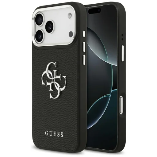 iPhone 17 Pro - Fekete Guess - Hardcase 4G Grained Big and Classic Logo (GUHCP17LPG4SMCEK) tok - 1