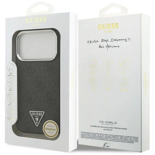 iPhone 17 Pro Fekete Guess Hardcase 4G Triangle Logo MagSafe (GUHMP17LP4TSRCMK) tok - 7