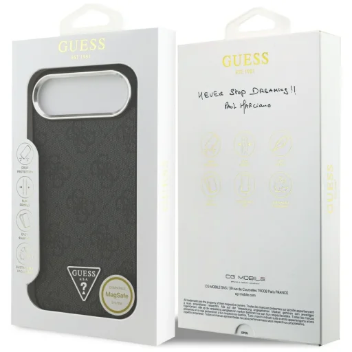 iPhone 17 Air Guess - Hardcase 4G Triangle Logo MagSafe (GUHMP17MP4TSRCMK) - Fekete tok - 7