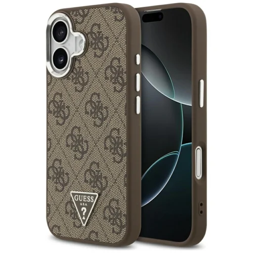 iPhone 17 Barna Guess - Hardcase 4G Triangle Logo MagSafe (GUHMP17SP4TSRCMW) tok - 1