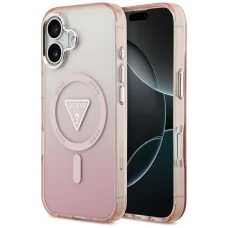 iPhone 17 Pink Guess IML Gradient Triangle Logo MagSafe (GUHMP17SHGTMLCGP) tok