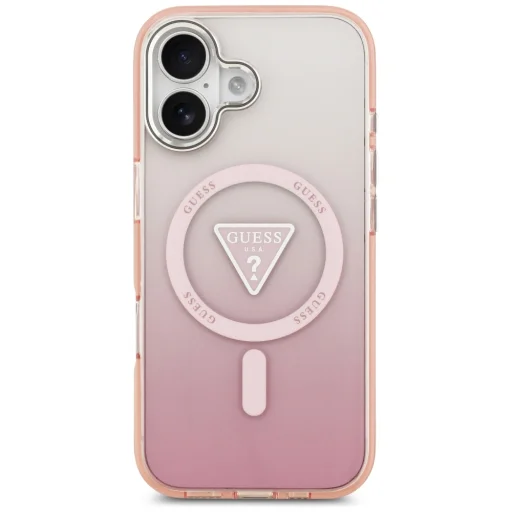 iPhone 17 Pink Guess IML Gradient Triangle Logo MagSafe (GUHMP17SHGTMLCGP) tok - 2
