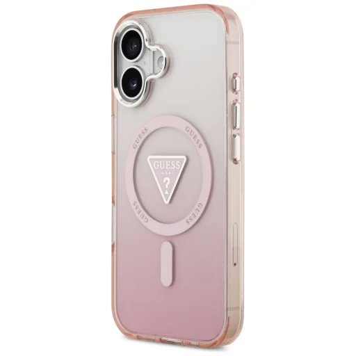 iPhone 17 Pink Guess IML Gradient Triangle Logo MagSafe (GUHMP17SHGTMLCGP) tok - 3
