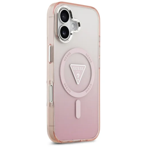iPhone 17 Pink Guess IML Gradient Triangle Logo MagSafe (GUHMP17SHGTMLCGP) tok - 5