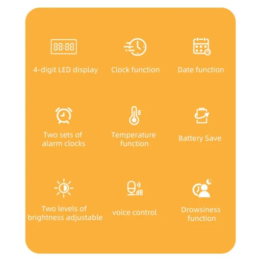 LED digitális ébresztőóra - 7