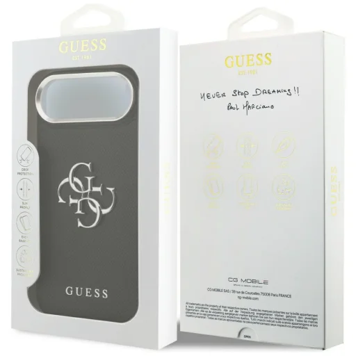 iPhone 17 Air Fekete Guess Hardcase 4G Grained Big and Classic Logo (GUHCP17MPG4SMCEK) tok - 7