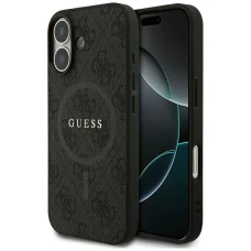 iPhone 17 - Fekete Guess - 4G Ring Classic Logo MagSafe (GUHMP17SG4GFRK) tok