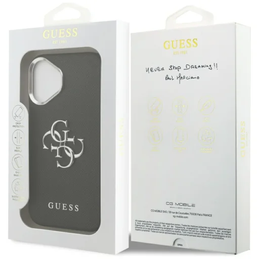iPhone 17 Fekete Guess Hardcase 4G Grained Big and Classic Logo (GUHCP17SPG4SMCEK) tok - 7