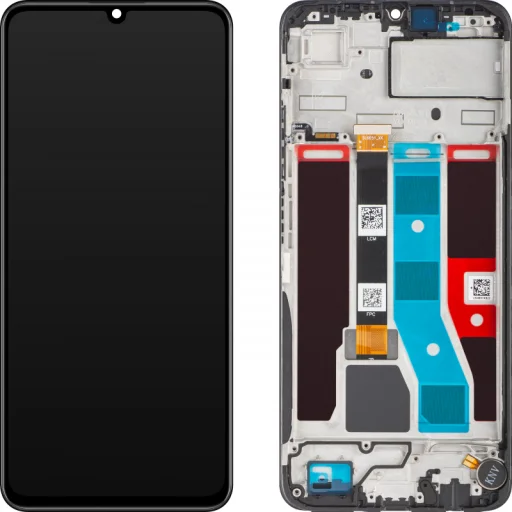LCD kijelzőmodul Realme Note 50 készülékhez, Midnight Black - 1