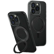 Uniq Swivix 360 Forgatható Kitámasztós iPhone 16 Pro tok - Fekete