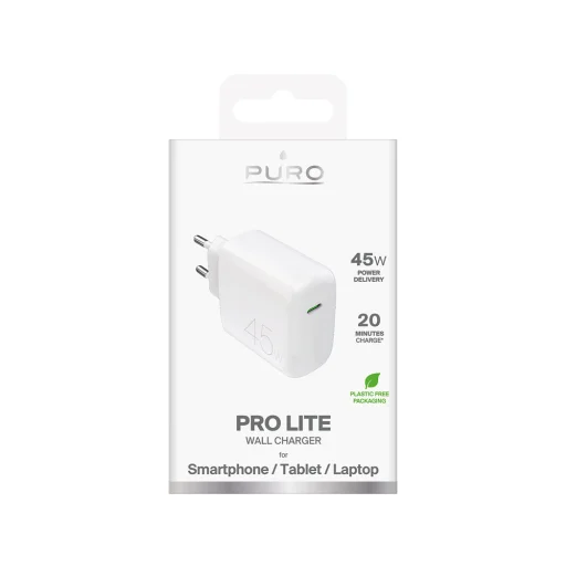 Puro PROLITE 45W USB-C Falitöltő - Fehér - 2