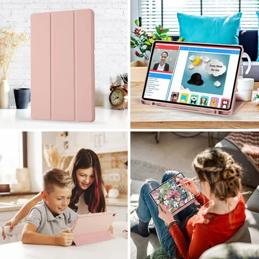 Samsung Galaxy Tab S6 Lite (2020/2022/2024) Pink Techsuit - Flex Trifold (Pencil Holderrel) tok - 5