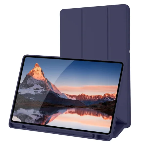 Samsung Galaxy Tab S6 Lite (2020/2022/2024) Sötétkék Techsuit Flex Trifold (Ceruzatartóval) tok - 1