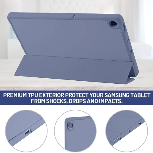 Samsung Galaxy Tab S6 Lite (2020/2022/2024) Purple Techsuit - Flex Trifold (with Pencil Holder) tok - 2