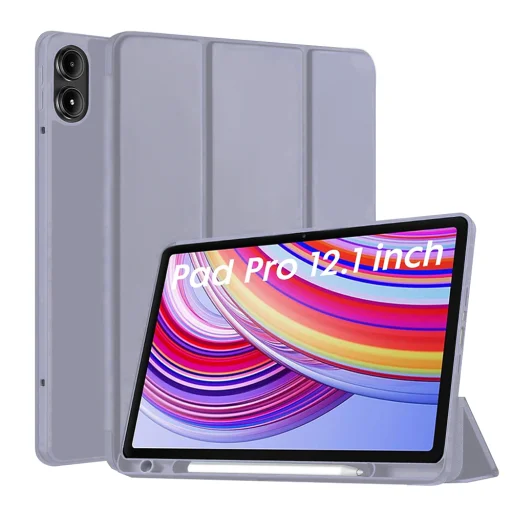 Xiaomi Redmi Pad Pro / Poco Pad Lila Techsuit - Flex Trifold (Pencil Holderrel) tok - 1