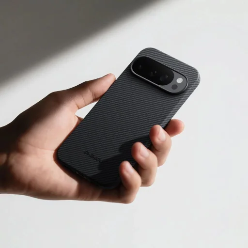 Google Pixel 10 Pro XL tok - PITAKA Ultra-Slim fekete szürke - 3