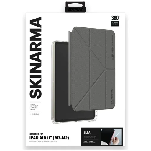iPad Air 11" (M2/M3/5Gen/4Gen) Skinarma Zeta szürke tok - 8