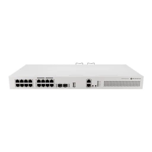 MikroTik CRS418-8P-8G-2S+RM rackbe szerelhető switch, 8xGbit PoE RJ45, 2x10Gbit SFP+ port, 8xGbit RJ45 - 2