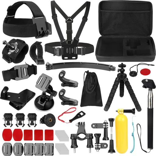 Action Cameras Fekete Techsuit - Accessory Kit CamQuest 50in1 (SA50) - hordtáskával - 1