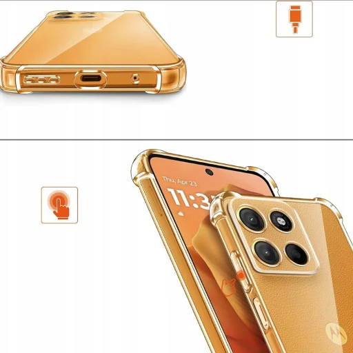 Motorola Moto G15 / G15 Power átlátszó Techsuit - Shockproof Clear Silicone MagSafe tok - 6