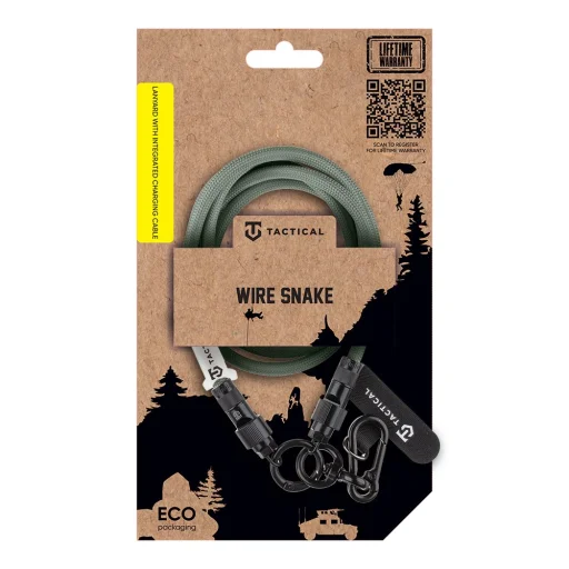 Tactical Wire Snake USB-C 1.2m Zöld - 5