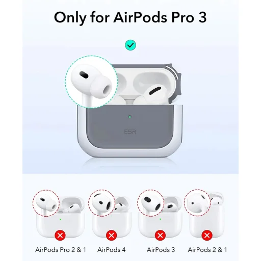 Apple AirPods Pro 3 - ESR - Orbit Hybrid HaloLock tok fehér - 8