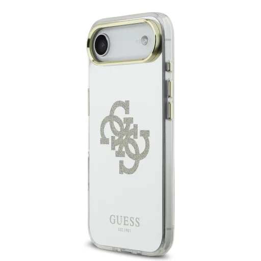Guess PC/TPU Mirror 4G Glitter Logo MagSafe tok iPhone 17 Air, arany tok - 2