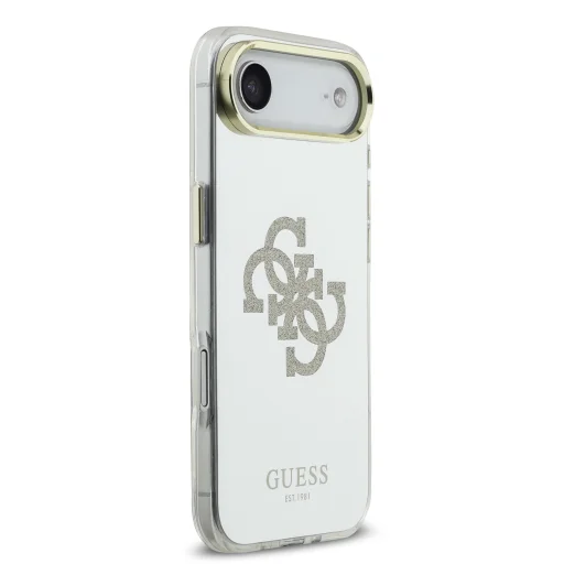 Guess PC/TPU Mirror 4G Glitter Logo MagSafe tok iPhone 17 Air, arany tok - 4
