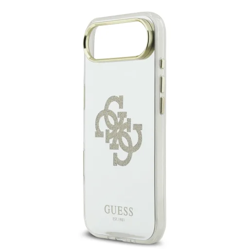 Guess PC/TPU Mirror 4G Glitter Logo MagSafe tok iPhone 17 Air, arany tok - 5