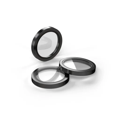 iPhone 17 Pro / 17 Pro Max Etteri kamera lencsevédő üvegfólia fekete - 4