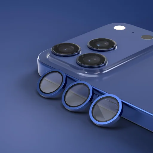 iPhone 17 Pro / 17 Pro Max kamera lencsevédő üvegfólia kék - 2