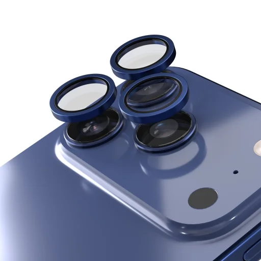 iPhone 17 Pro / 17 Pro Max kamera lencsevédő üvegfólia kék - 1