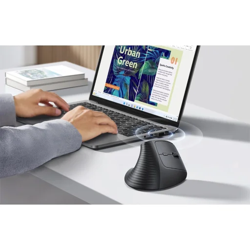 Ugreen M571 vezeték nélküli függőleges egér 2.4 GHz + BT (fekete) - 4