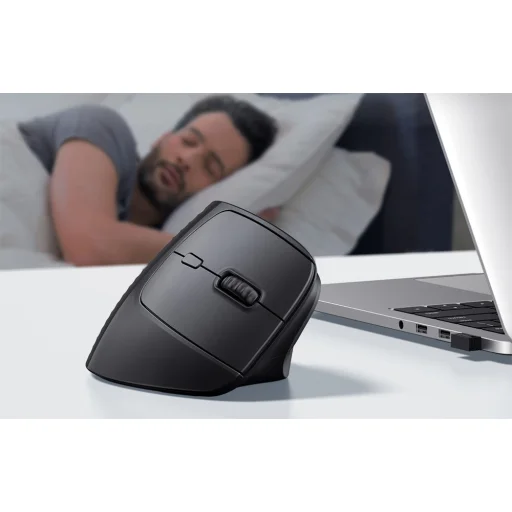 Ugreen M571 vezeték nélküli függőleges egér 2.4 GHz + BT (fekete) - 7