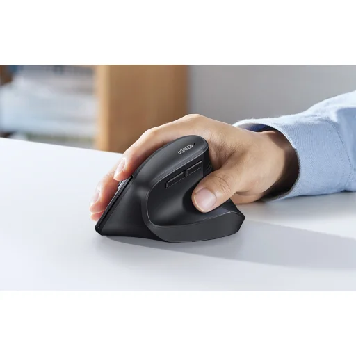 Ugreen M571 vezeték nélküli függőleges egér 2.4 GHz + BT (fekete) - 10