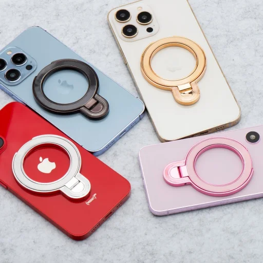 Telefontartó KÖR - ragasztós - rózsaszín - 5