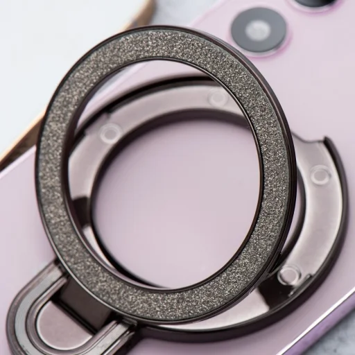 Telefon állvány KÖR GLITTER - öntapadós - fekete - 4