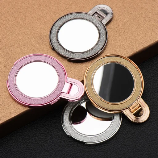 Telefon állvány KÖR TÜKÖR - öntapadós - rózsaszín - 5