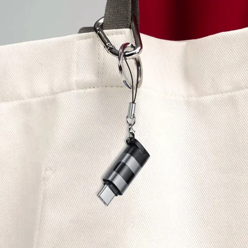  Adapter Acefast (J9) - Digitális kijelzővel, Type-C to USB-C, 480Mbps, 20V/5A, Gyors töltés, adatátvitel - Fém Szürke - 4