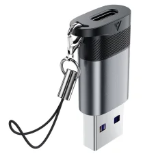 Adapter (J8) - Type-C to USB, 10Gbps adatátvitel, 27W, gyors töltés - Fém Szürke Acefast