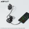 Acefast 2x USB-C, USB, Lightning, Micro-USB, TF Fekete J3 Útikészlet visszahúzható kábellel 60W, 3A, 0.95m Adatkábel thumbnail