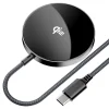 Acefast - Vezeték nélküli mágneses töltő (E24) - MagSafe, Gyors töltés, Qi2, Type-C, 15W, 2.25A, Edzett üveg, 1.2m - Fém szürke thumbnail